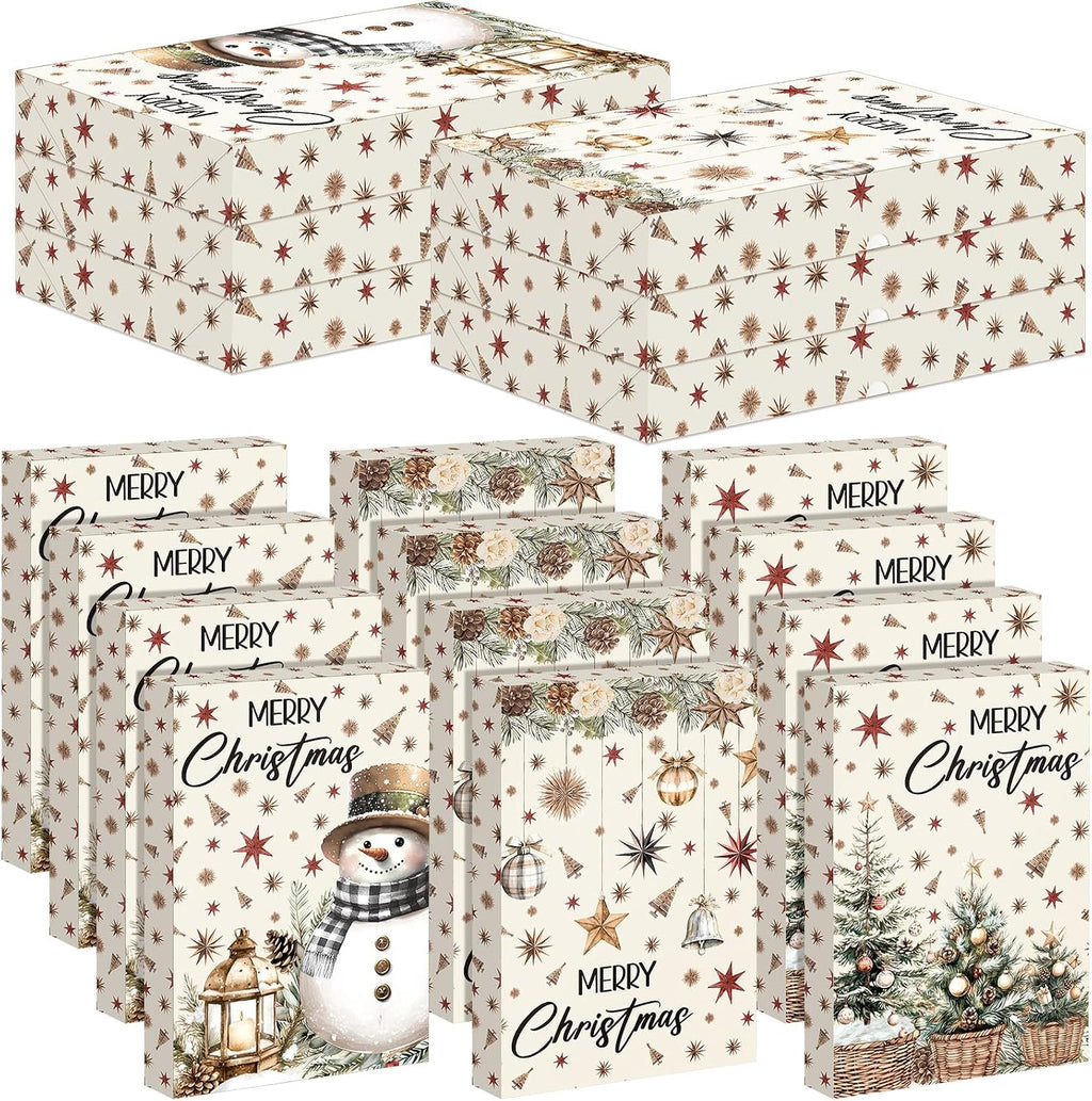 12 Pack Christmas Shirt Gift Boxes with Lids Sweaters Box