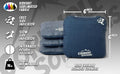 Cornhole Bags Set of 4 Regulation Pro Style 6x6 Resin Filled + Tote Bag