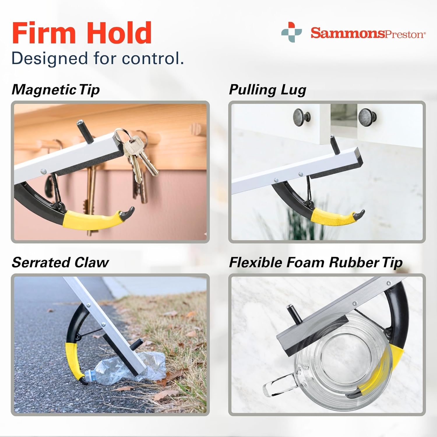 Reacher, Standard, 26", Grabber Reacher Tool, Lightweight Trash Picker Grabber & Garden Nabber, Handy Aluminum Picker