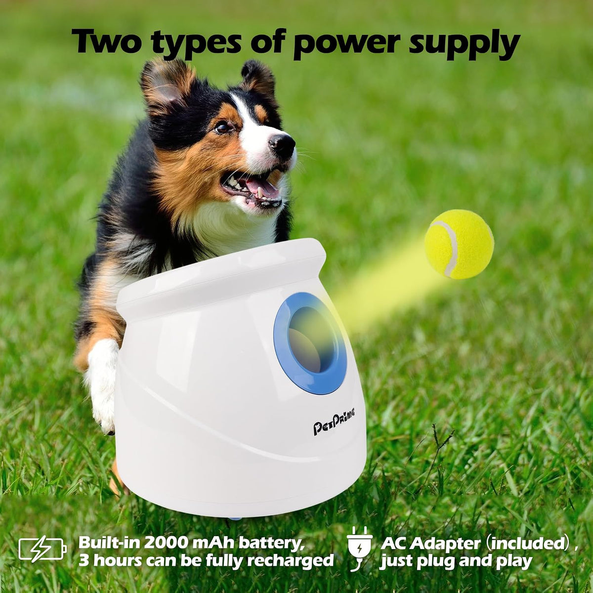 Dog Automatic Ball Launcher for Large Dogs Ball Thrower Machine Outdoor Indoor Use Interactive Dog Toy Adjustable