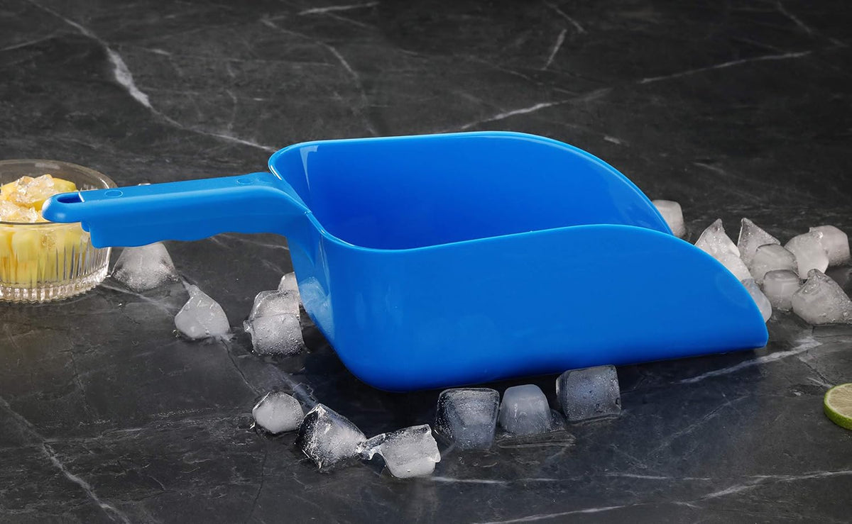Polycarbonate Plastic Utility Ice Scoop, Blue, 64 oz