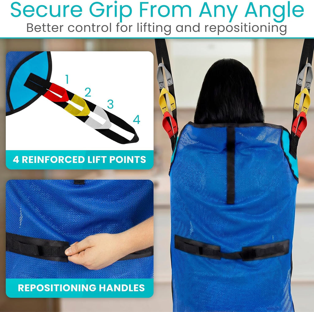 Patient Lift Sling - Mesh Transfer Sling for Showering & Home Use