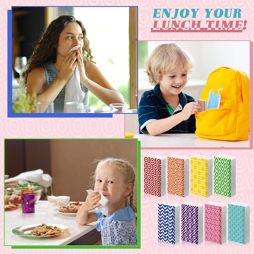 800 Pcs 3 Ply Travel Tissues Bulk Pocket Sized Packs Facial Tissue
