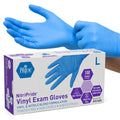 Nitrile/Vinyl Blend Exam Gloves,Powder-Free,Blue,Large,100-Count