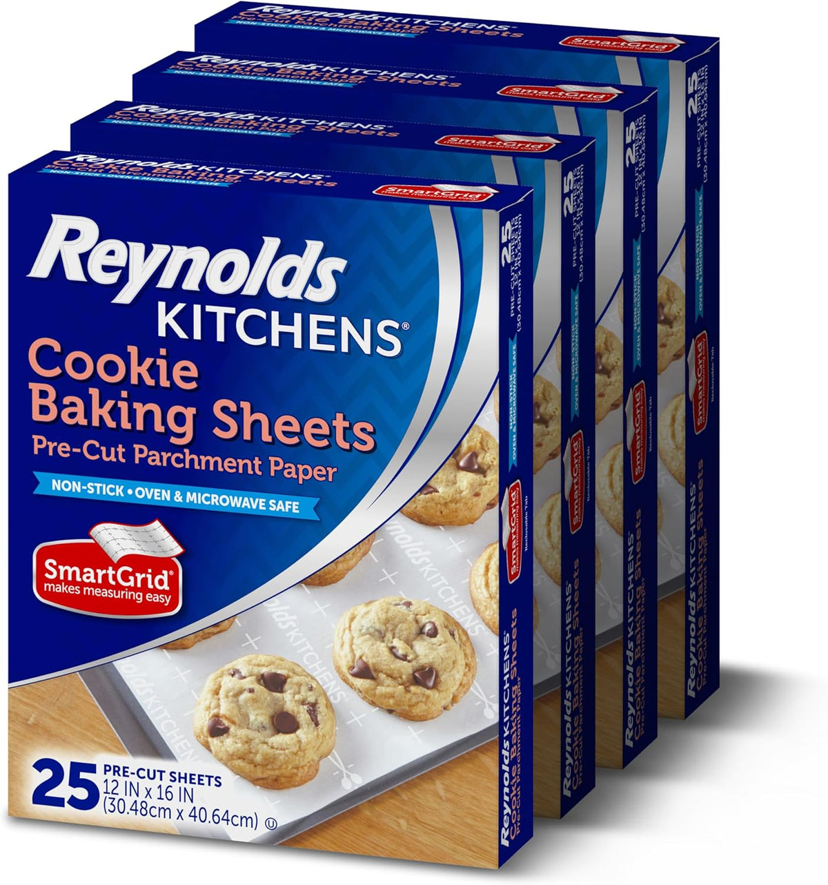 Kitchens Parchment Baking Sheets, 25 Sheets (Pack of 4), 100 Total