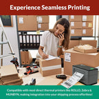 4x6 Thermal Shipping Labels Waterproof, Compatible with Rollo Zebra