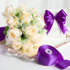 Purple Satin Ribbon, 1-1/2 Inches, 50 Yards