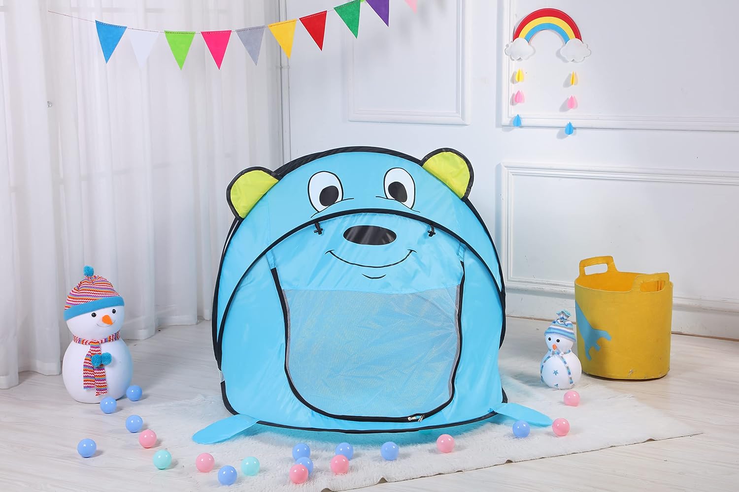 Kids Play Tents – Collapsible Tent for Boys Girls Gift - Large Foldable Playhouse Indoor/Outdoor Fun - Pop up Tent