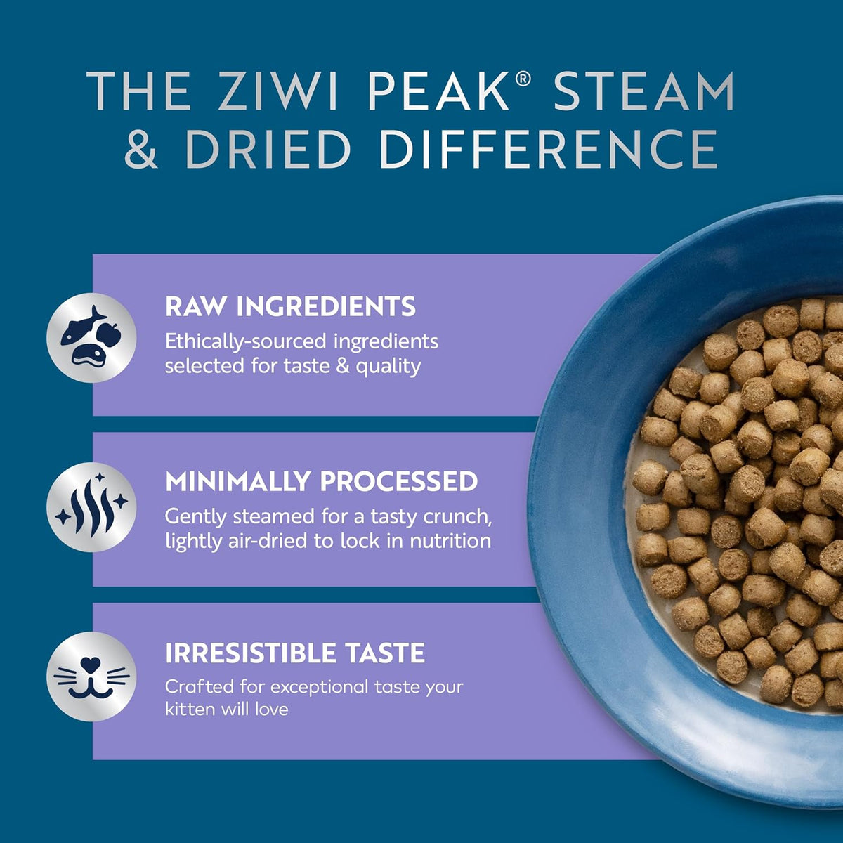 Peak Steam & Dried Chicken with Southern Blue Whiting Recipe for Kittens (1.5 lbs)