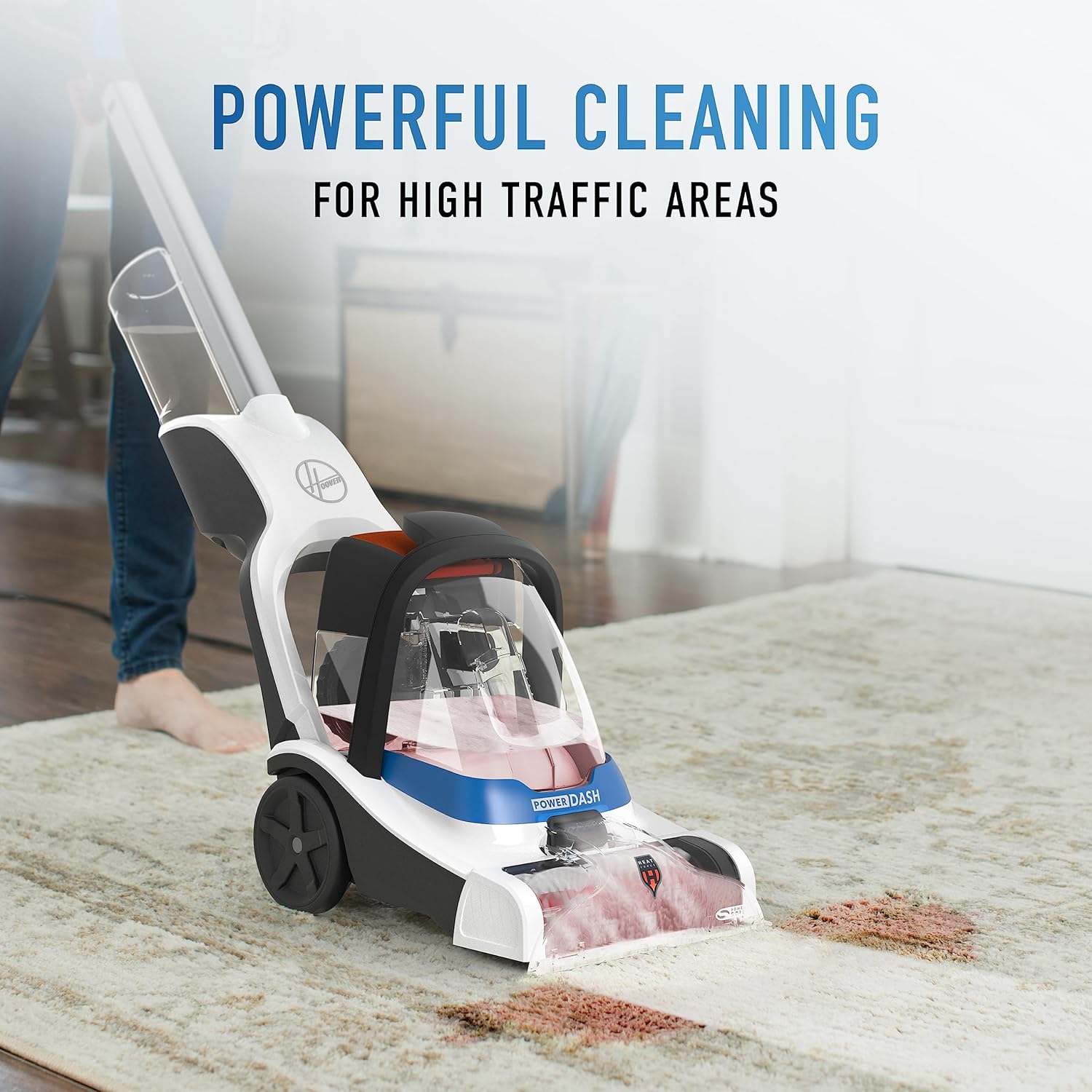 PowerDash Pet Compact Carpet Cleaner Machine, Lightweight Design | HeatForce Fast Drying, Antimicrobial Brush Roll