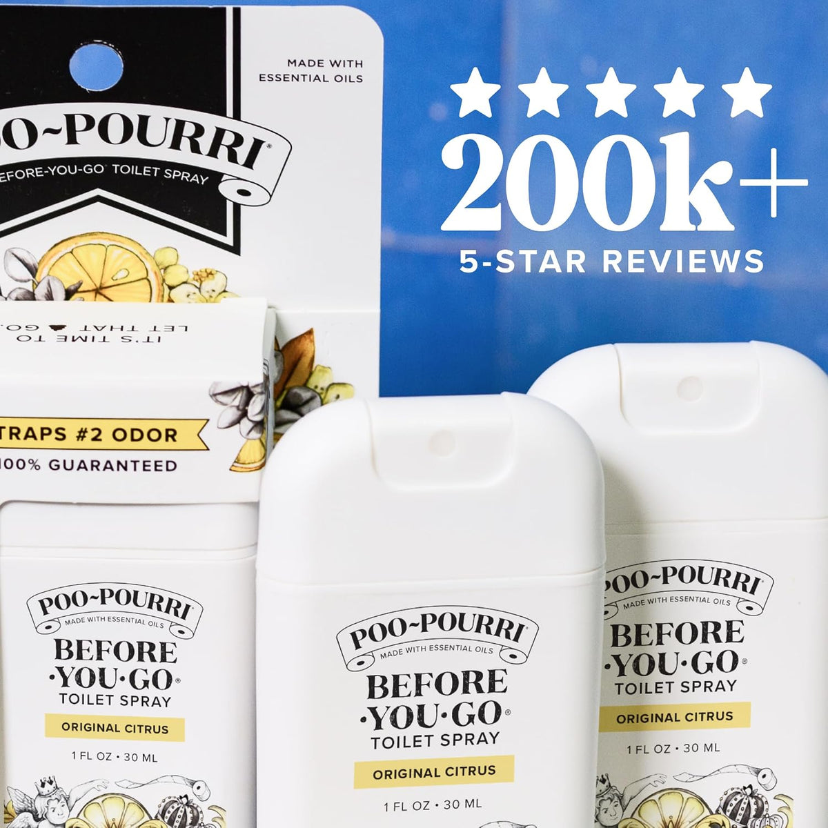 Before-You-Go Pocket Toilet Spray, Original Citrus, 1 Fl Oz 2 Pk