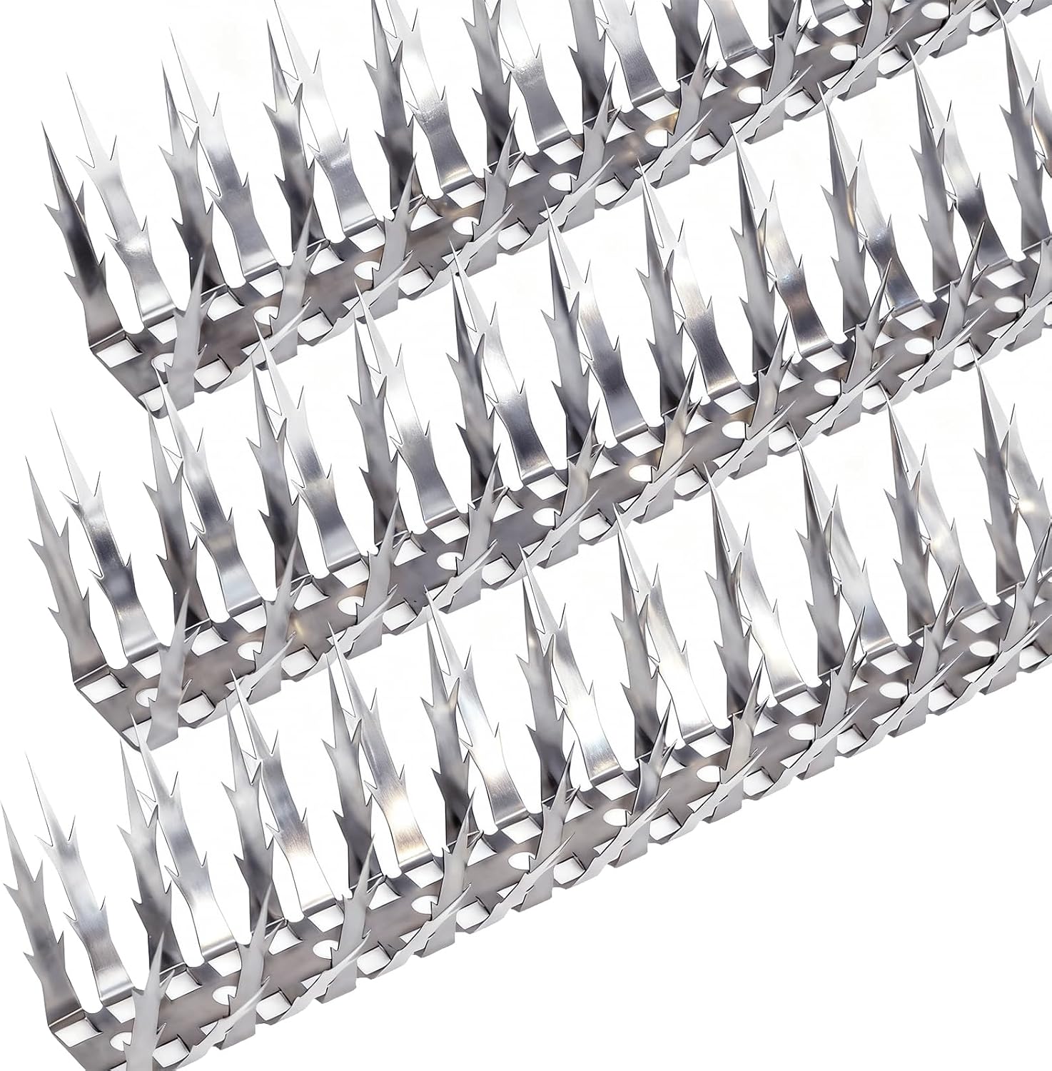 Bird Spikes, 10 FT Stainless Steel Bird Deterrent Spikes, Pigeon Spikes for Outside to Keep Birds Squirrel Raccoon