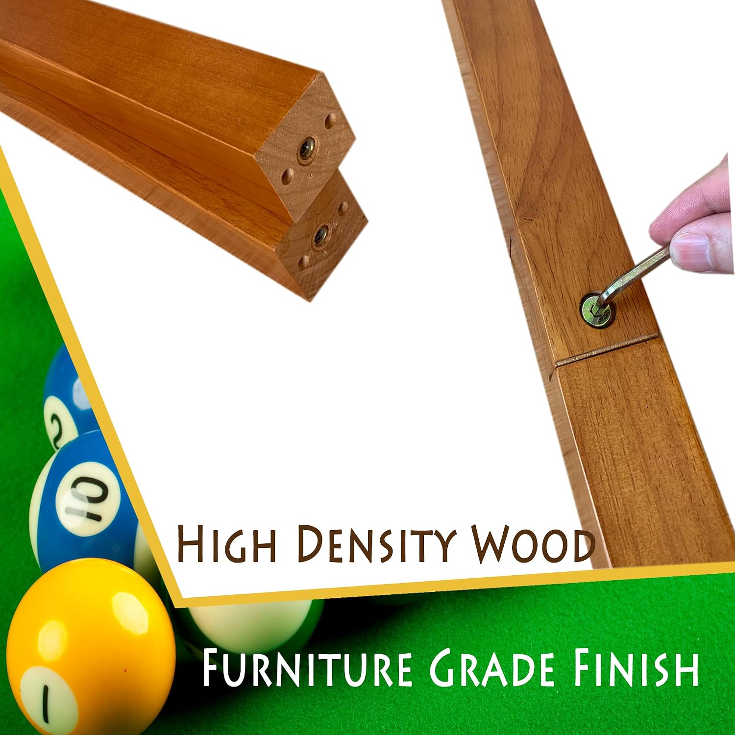 Freestanding Billiard Cue Rack, Pool Table Accessories Hold 8 Cues, Pool Cue Stick Holder, Wooden Floor Stand Pool