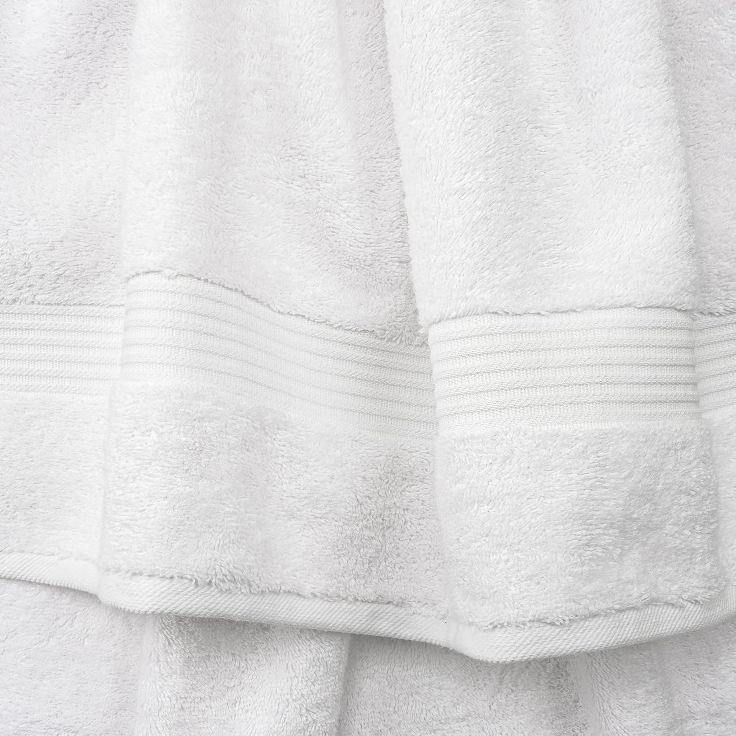 100% Cotton Turkish Towel Set, Soft Absorbent Quick Dry, 6 Piece Towel Set, Snow White