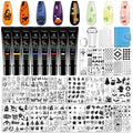 15Pcs Nail Stamping Kit Nail Stamp Plate 8 Nail Stamping Gel Polish