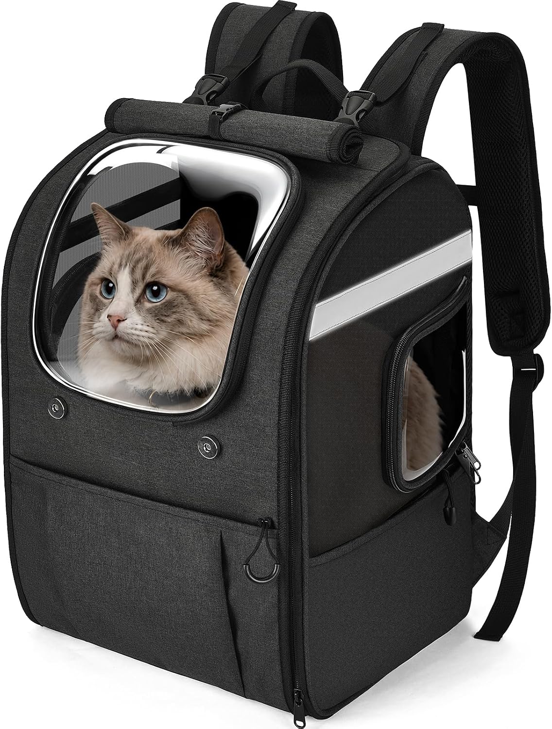 Cat Carrier Backpack, Spacious, Stable and Breathable, Black