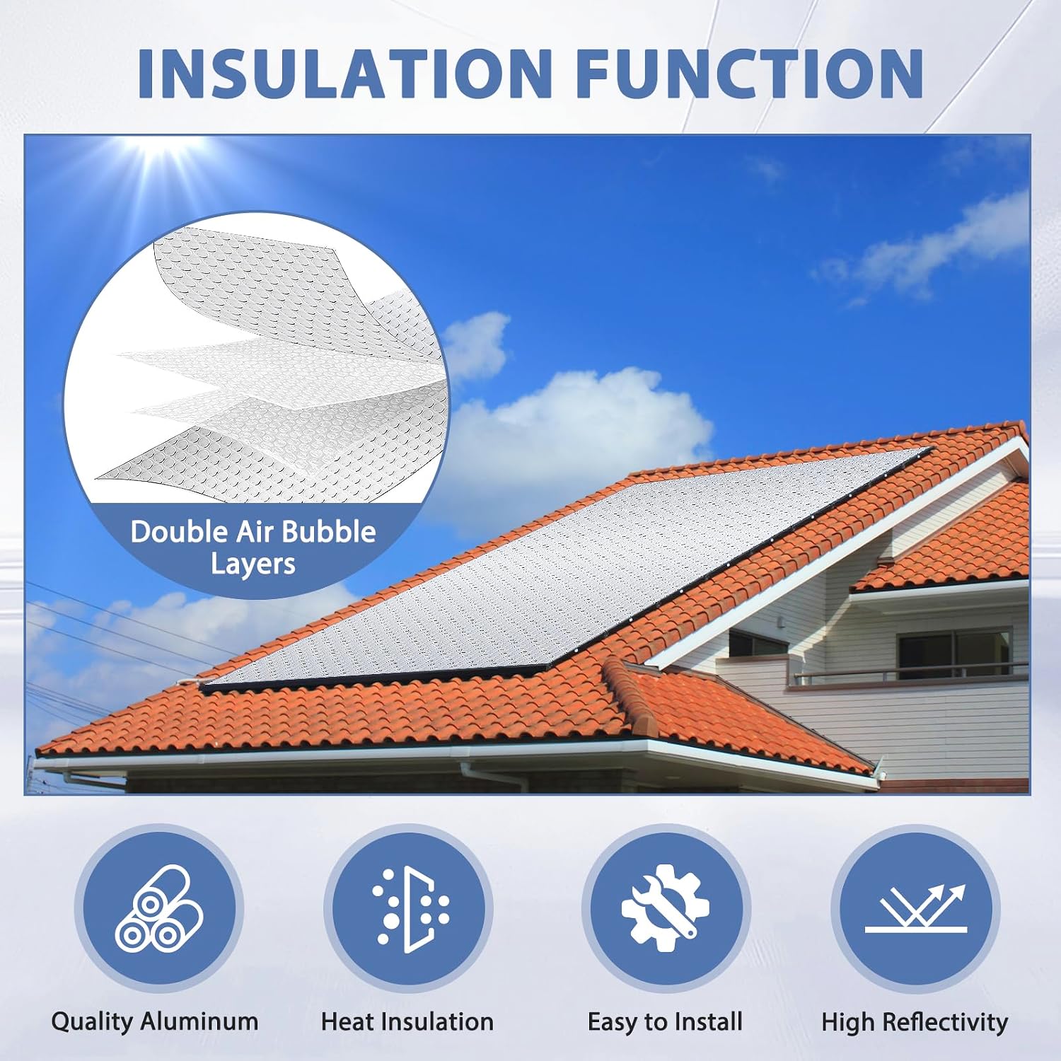 Reflective Bubble Insulation Sheet Garage Door Insulation Kit