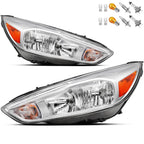 Headlights Assembly Compatible With 2015-2018 Ford Focus Halogen Headlamp