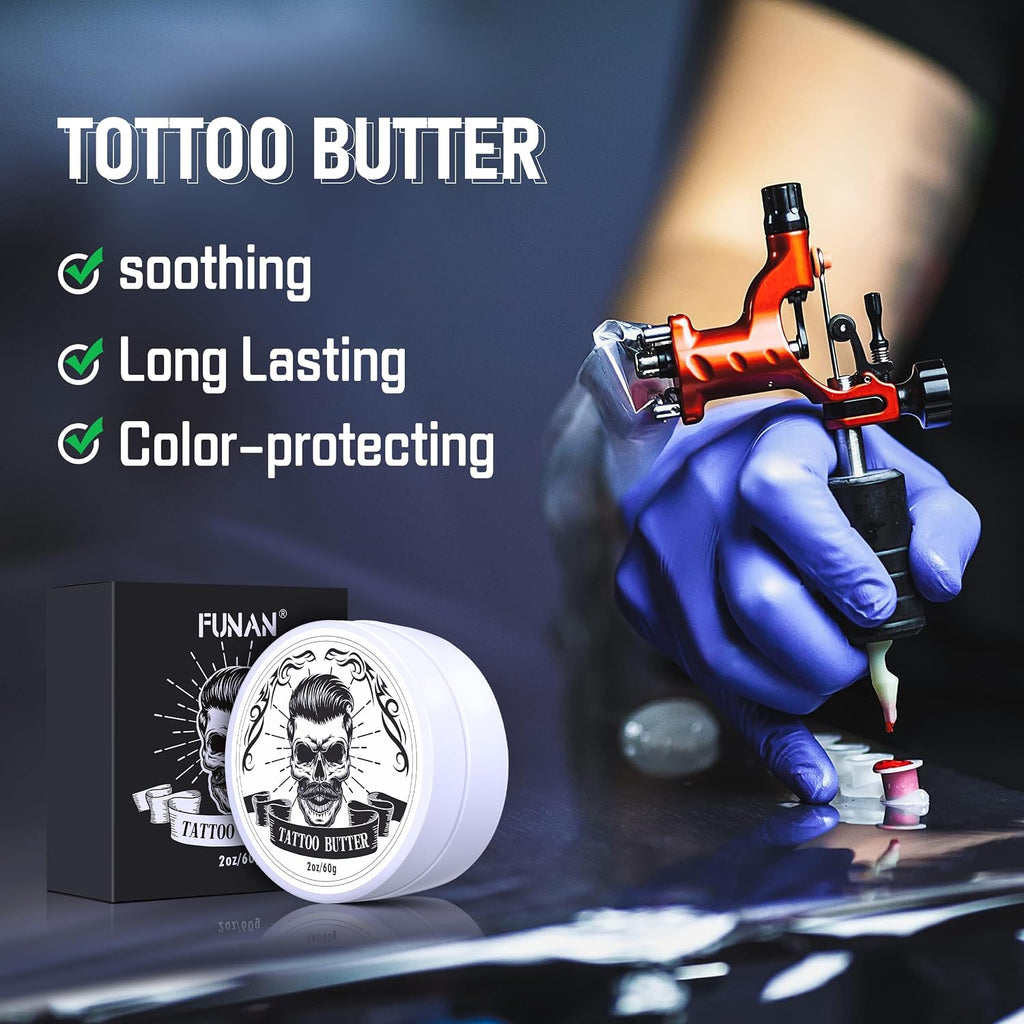 Tattoo Butter Aftercare Cream, Tattoo Care Balm for Before, During, After Tattoo Process, Safe, Natural Tattoo