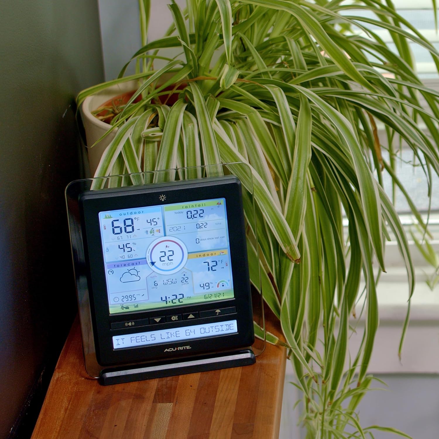 Iris (5-in-1) Wireless Indoor/Outdoor Weather Station with Color Display for Hyperlocal Weather Conditions (01536MCBA1)