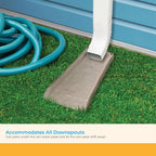 Easy Assembly Downspout Splash Block, Poly Composite, Light Taupe