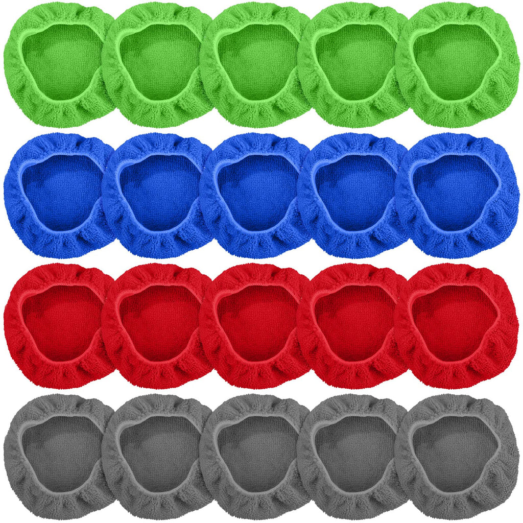 20 Pack Microfiber Windshield Pads for Car Window, 4 Colors