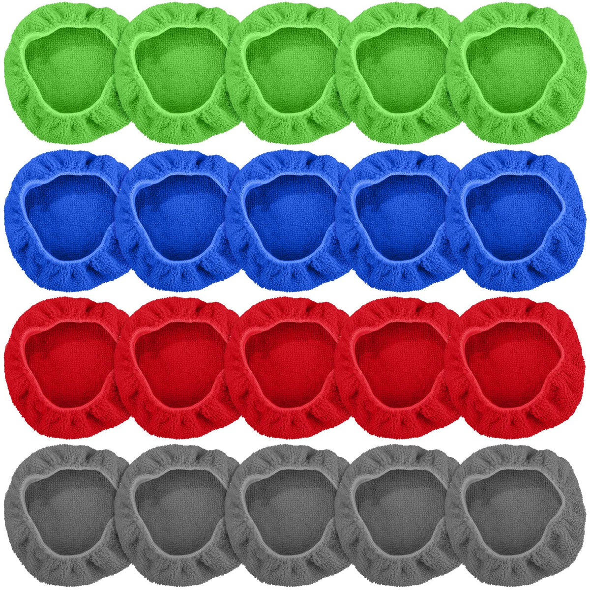 20 Pack Microfiber Windshield Pads for Car Window, 4 Colors
