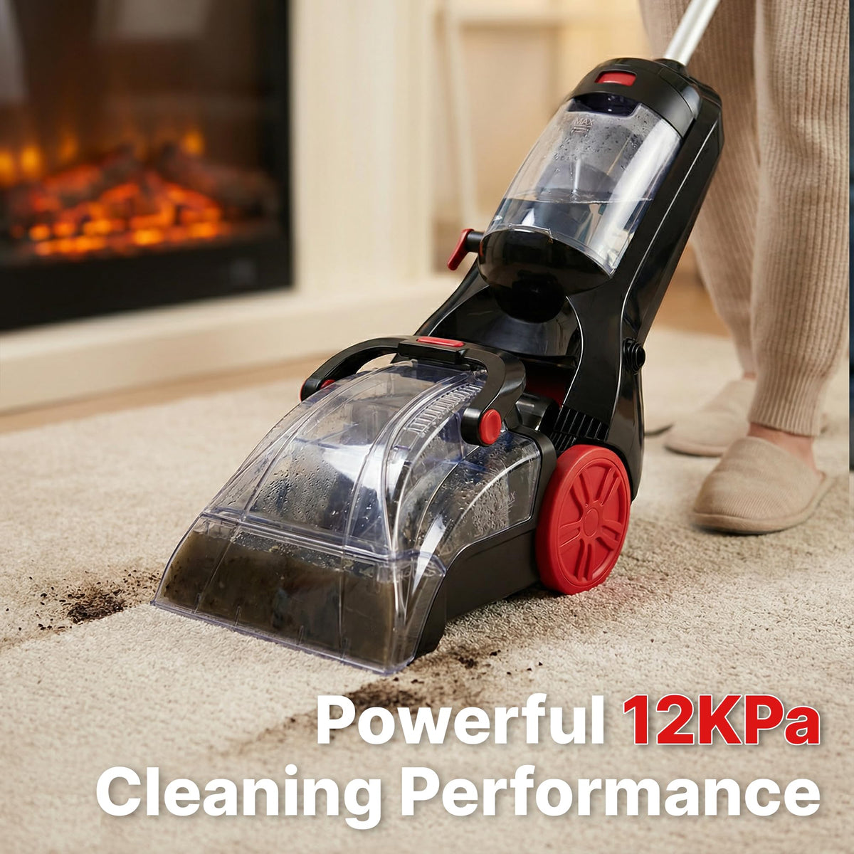 Upright Carpet Cleaner Machine, 12000Pa