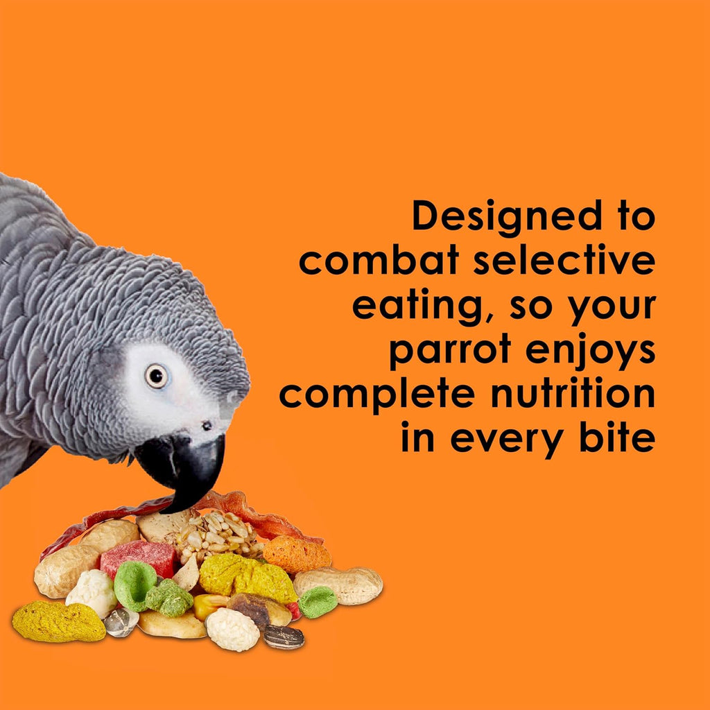 Fiesta Parrot Food for Large Birds, 4.5 Pounds | Fun feeding. Bird food with fruits, veggies, grains. Bird seeds