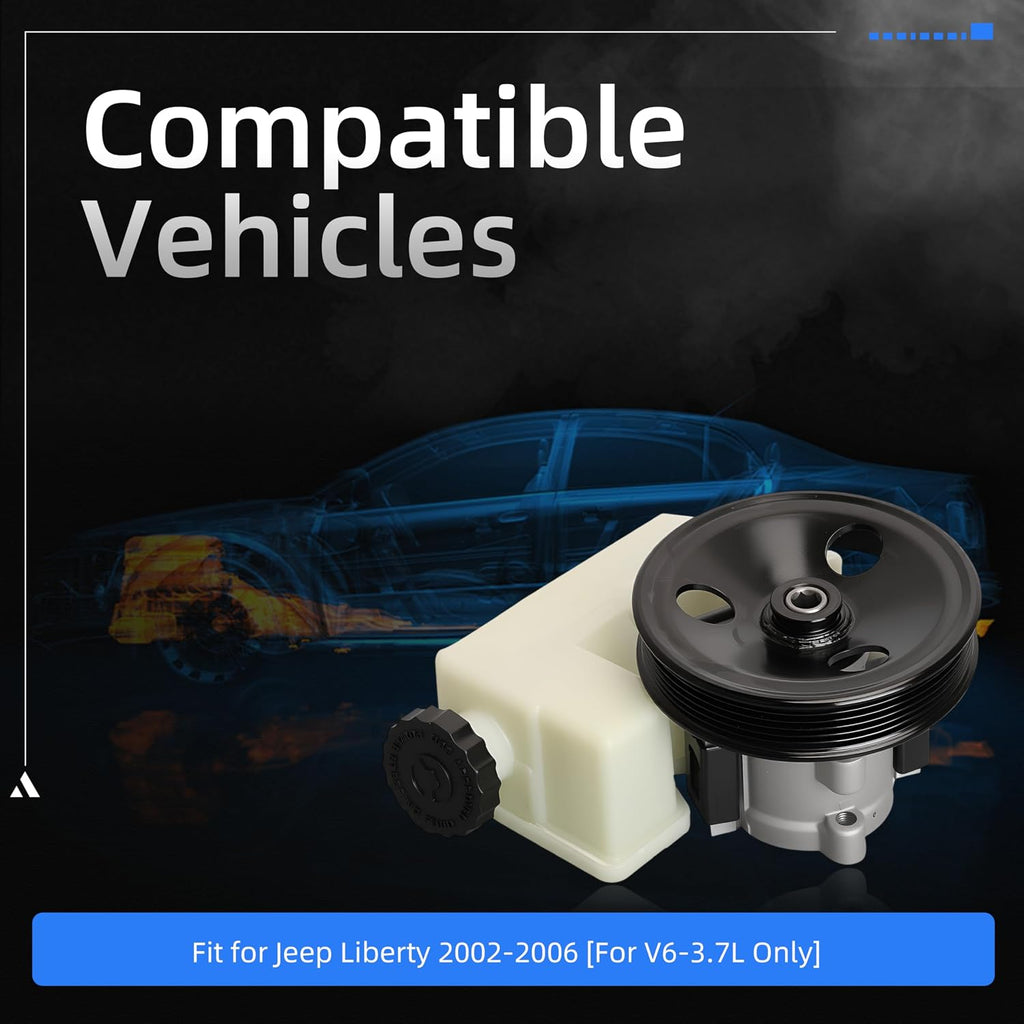 Power Steering Pump with Pulley, for Jeep Liberty 2002-2006