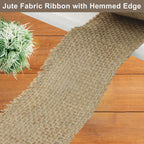 2" Wide Natural Burlap Fabric Roll, 10 Yards Jute Ribbon