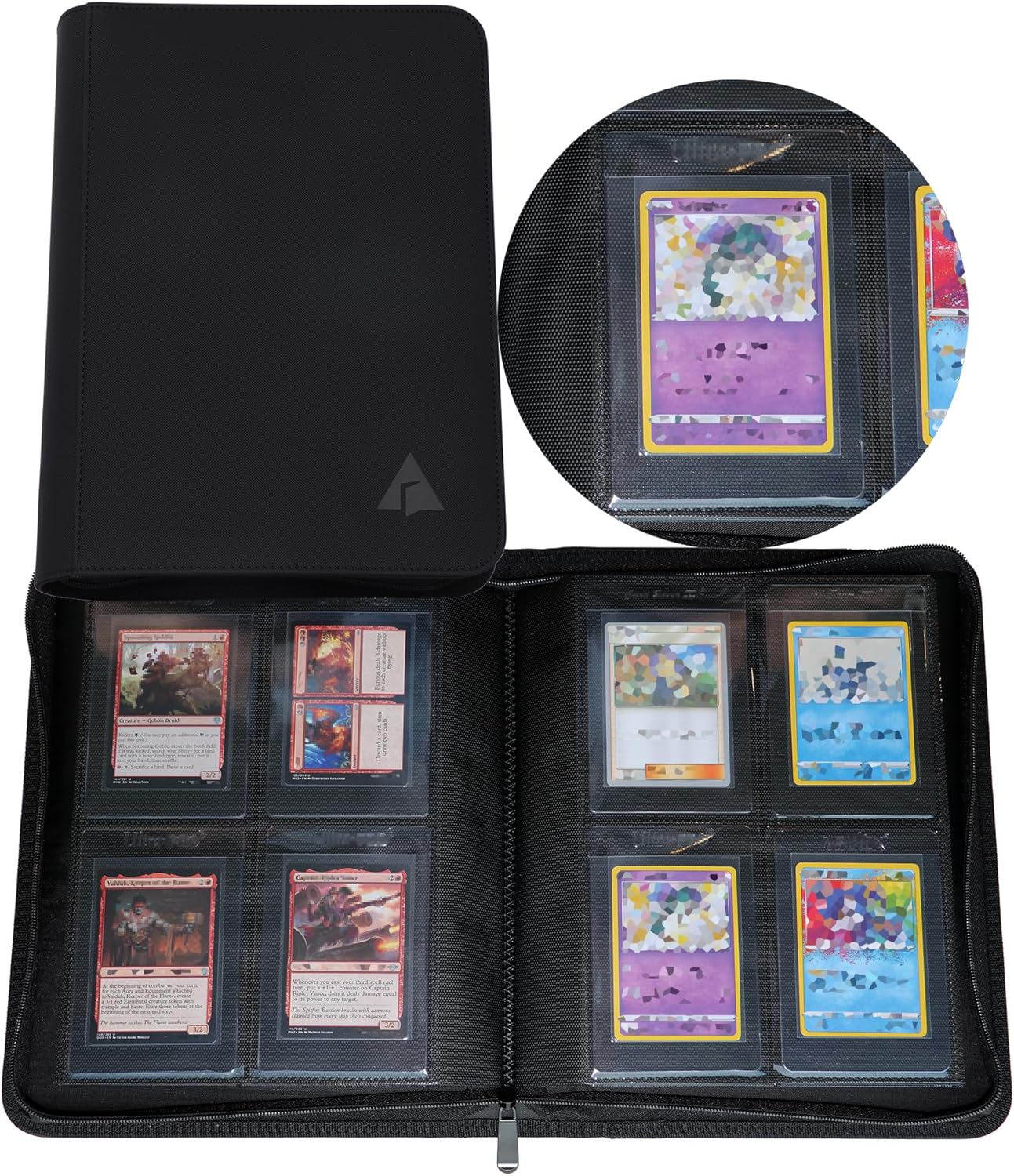 4-Pocket Binder for Semi Rigid Card Holders, Holds 208 Semi Rigid Card Holder, Semi Rigid Card Holder Binder