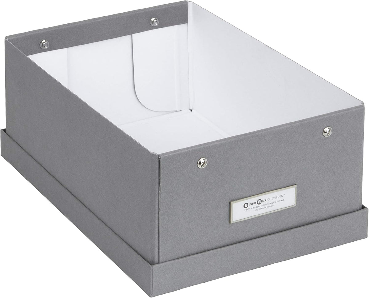 Bigso Karin Collapsible Storage Box - Photo Storage Box with Labelframe for Easy Identification - Simple Assembly