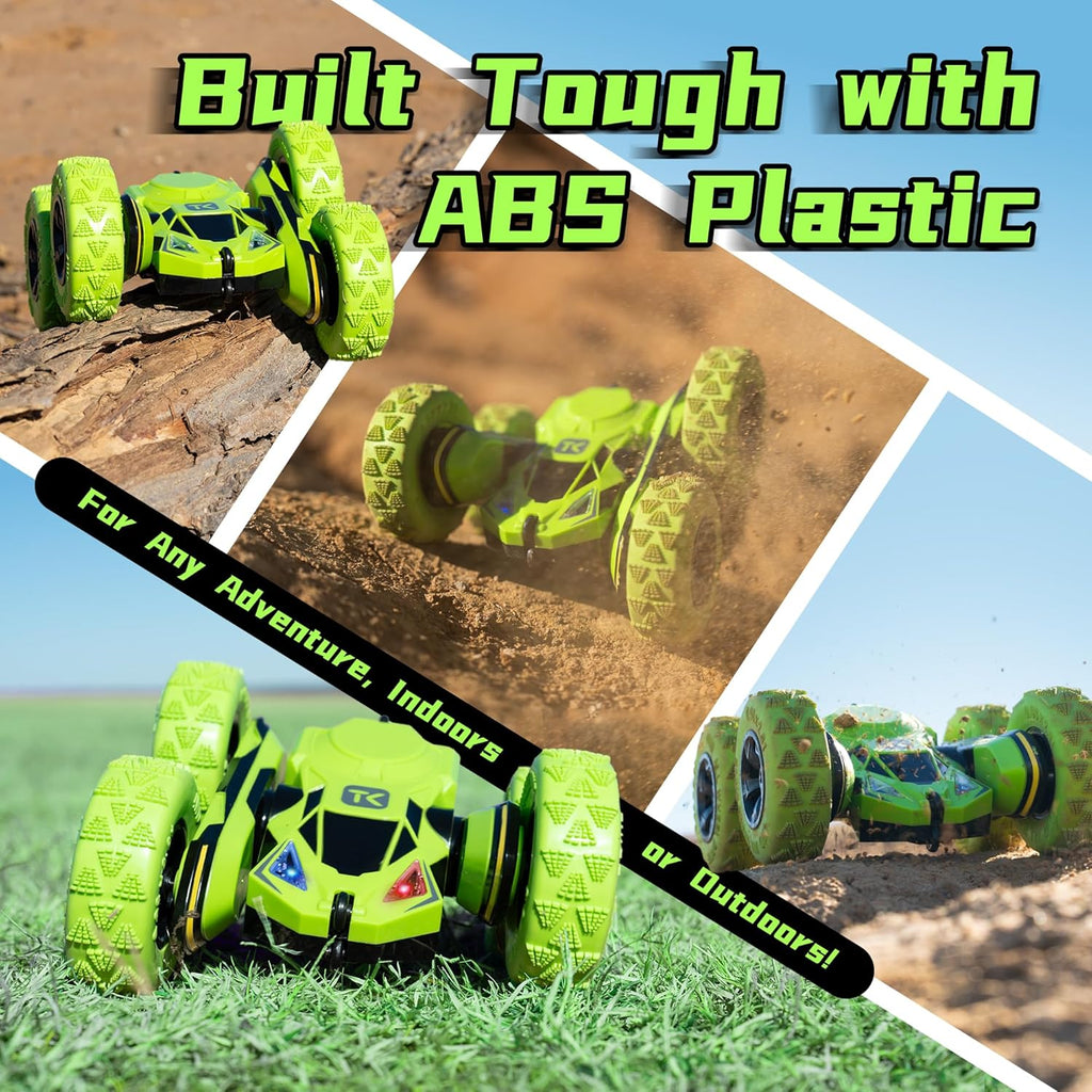 Remote Control Flip Stunt Car Double Sided Driving Toys Gifts | Durable RC Cars with Breathing Soft Lights for Boys