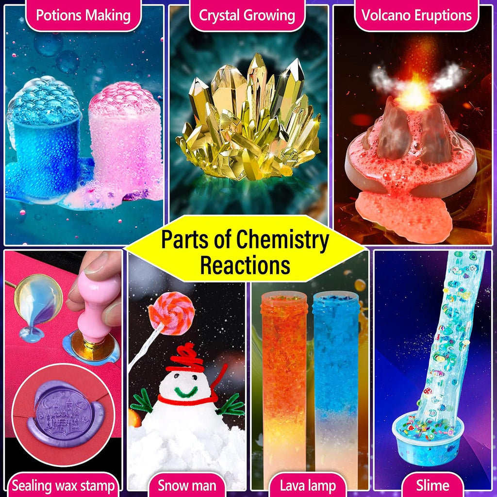 230 Experiments Science Kit for Kids Chemistry Set | S.T.E.M Toys, Crystal Growing, Physics, Slime, Volcano