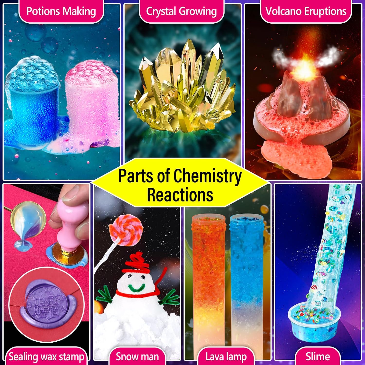 230 Experiments Science Kit for Kids Chemistry Set | S.T.E.M Toys, Crystal Growing, Physics, Slime, Volcano