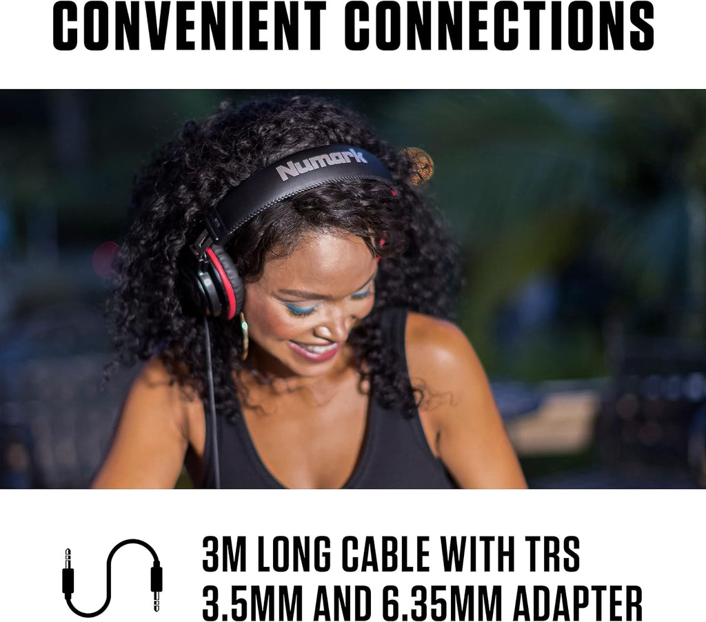 HF175 Closed-Back DJ Headphones | 40mm Drivers, Flexible Headband, Swivel Cups, Closed-Back Design, 3m Cable