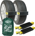 Tire Traction Device for Cars & Small SUVs, Set of 2 - Made in the USA, Anti Skid Emergency Tire Straps to Get