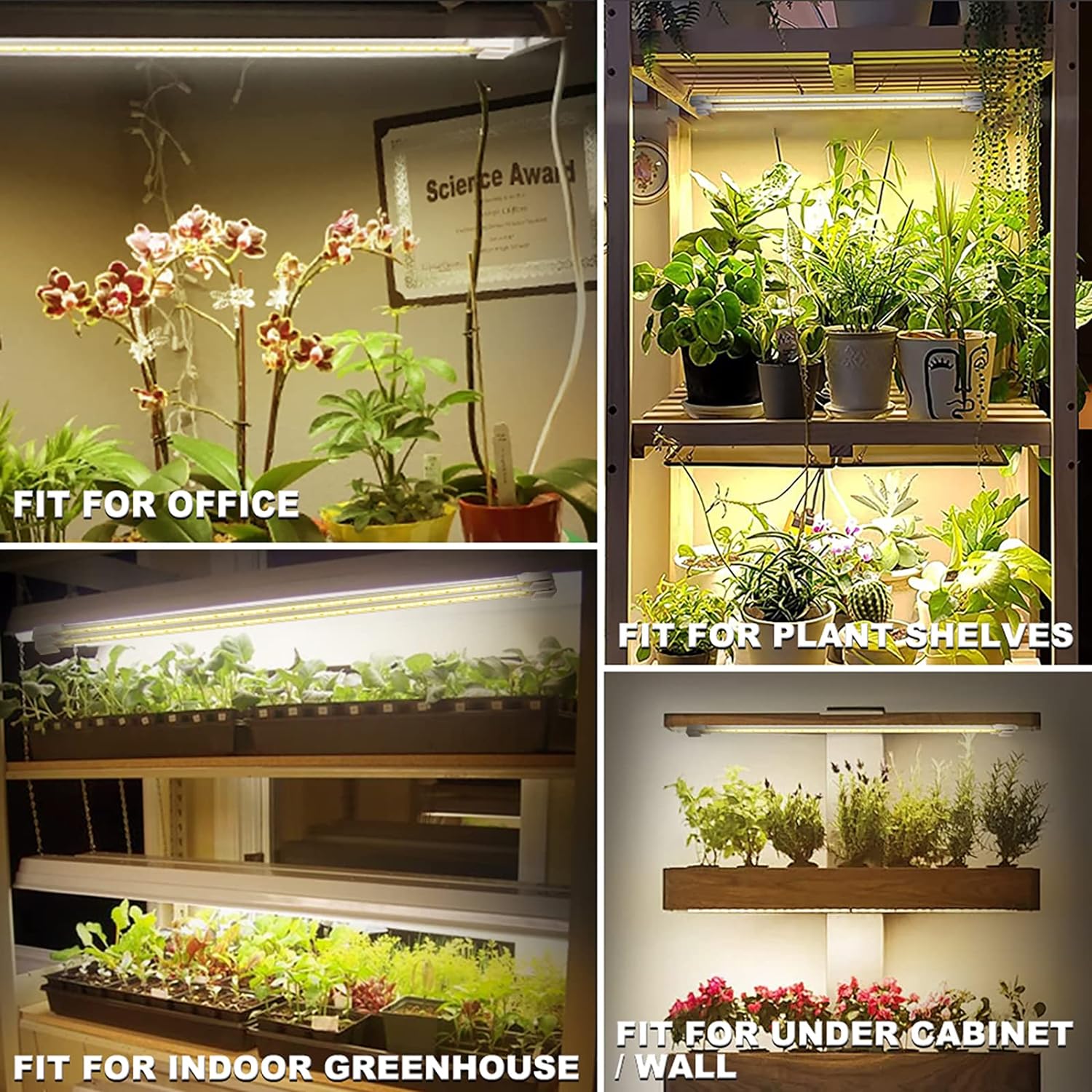 LED Plant Grow Light Strip Full Spectrum for Indoor Plant with Timer | LED Plant lights for Under Shelf Cabinet, 4
