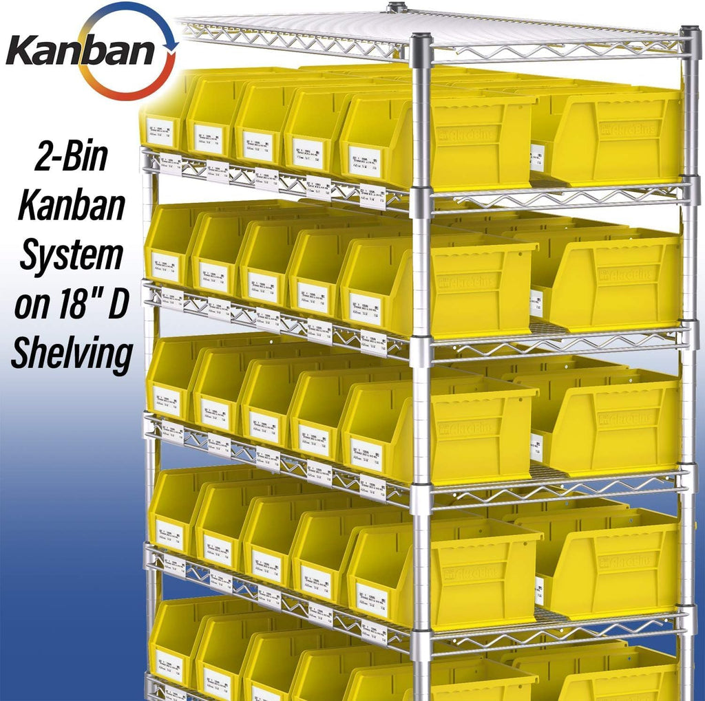 30237 AkroBins Plastic Storage Bins, 9"x6"x5", Black, 12-Pack | Space-Saving Stackable Bins for Garage, Pantry, Craft