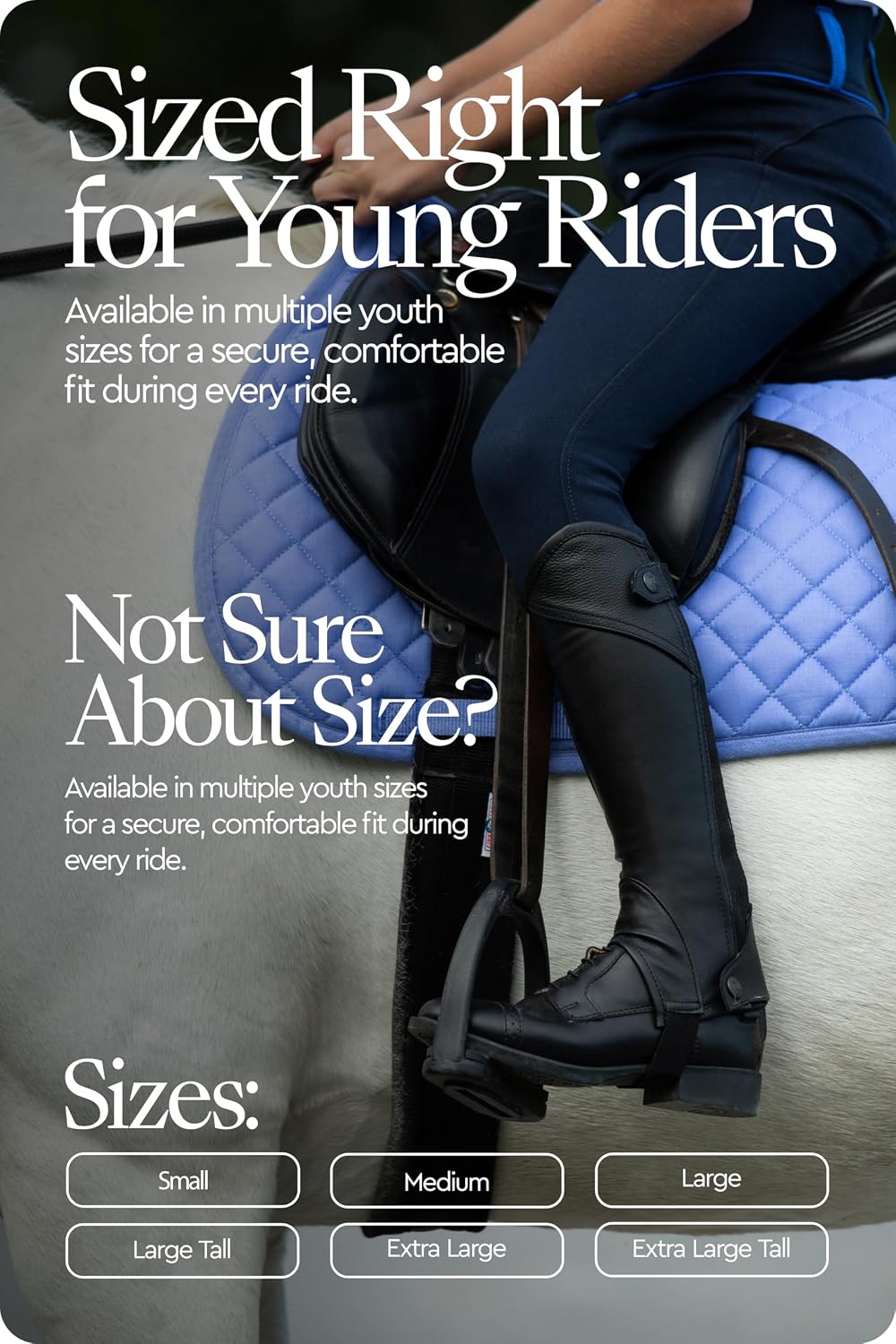 Unisex Black Half Chaps Kids, Synthetic Leather Zip Up Children Chaps