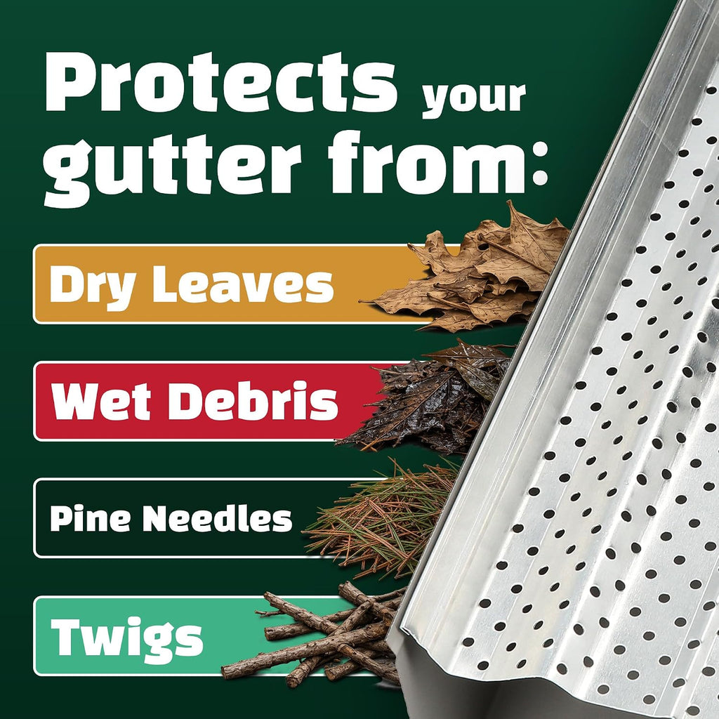 5" x 50 Ft Mill Finish Aluminum, Leaf & Debris Protection