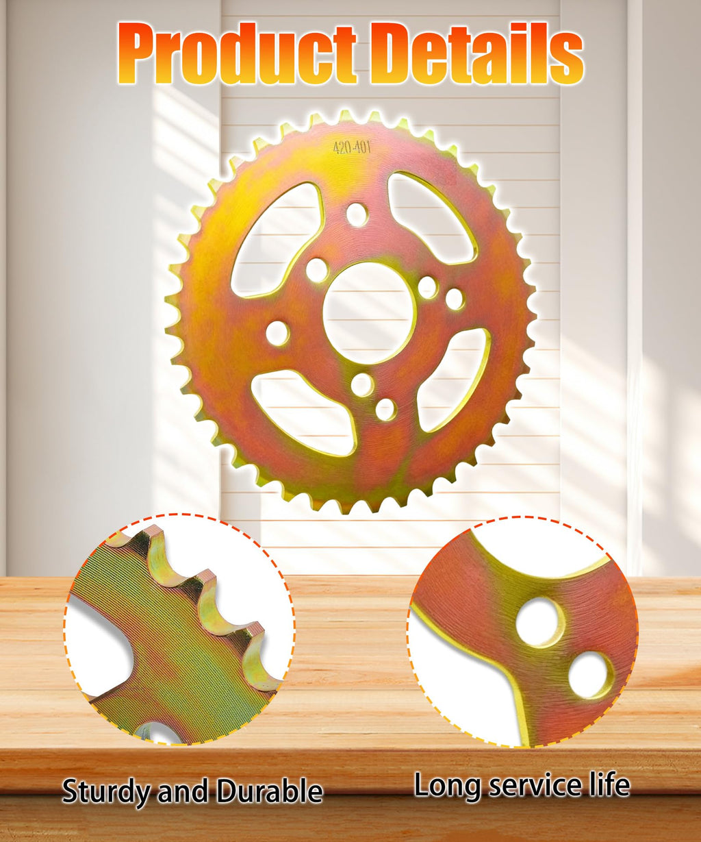 Upgrade 40T High Speed Rear Chain 3 Hole Sprocket # 40 41 420