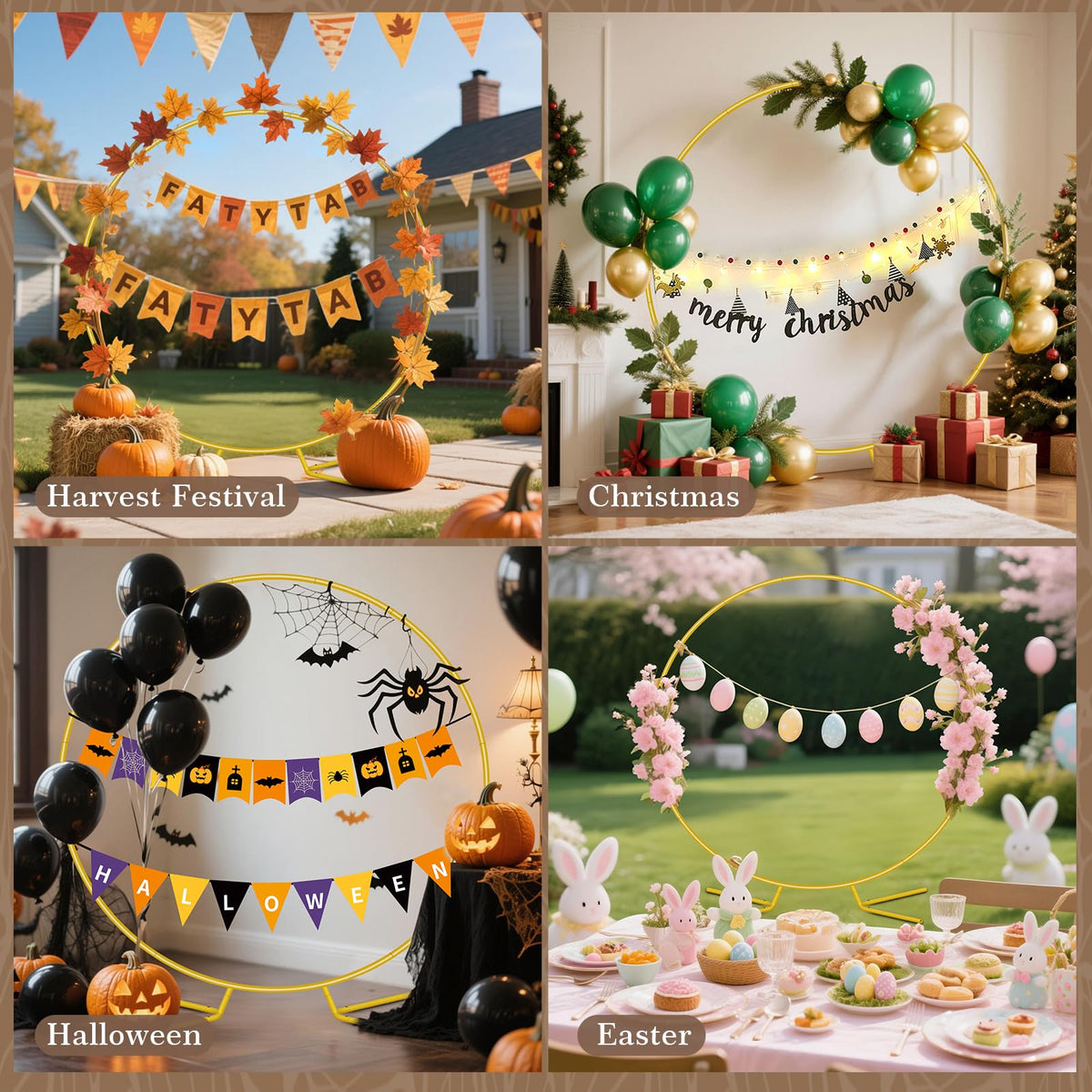 6.6FT Balloon Arch Stand, Round Wedding Arches Frame