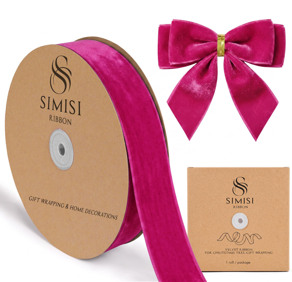 Velvet Ribbon for Gift Wrapping, Christmas Tree Decorations