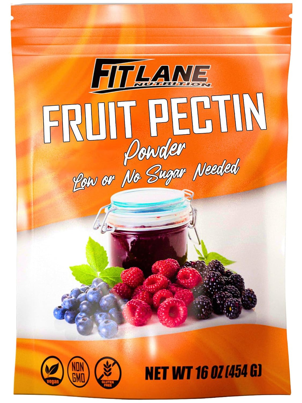 Low Sugar Pectin for Canning Jam & Jellies 1 lb, Natural, Vegan and NON-GMO