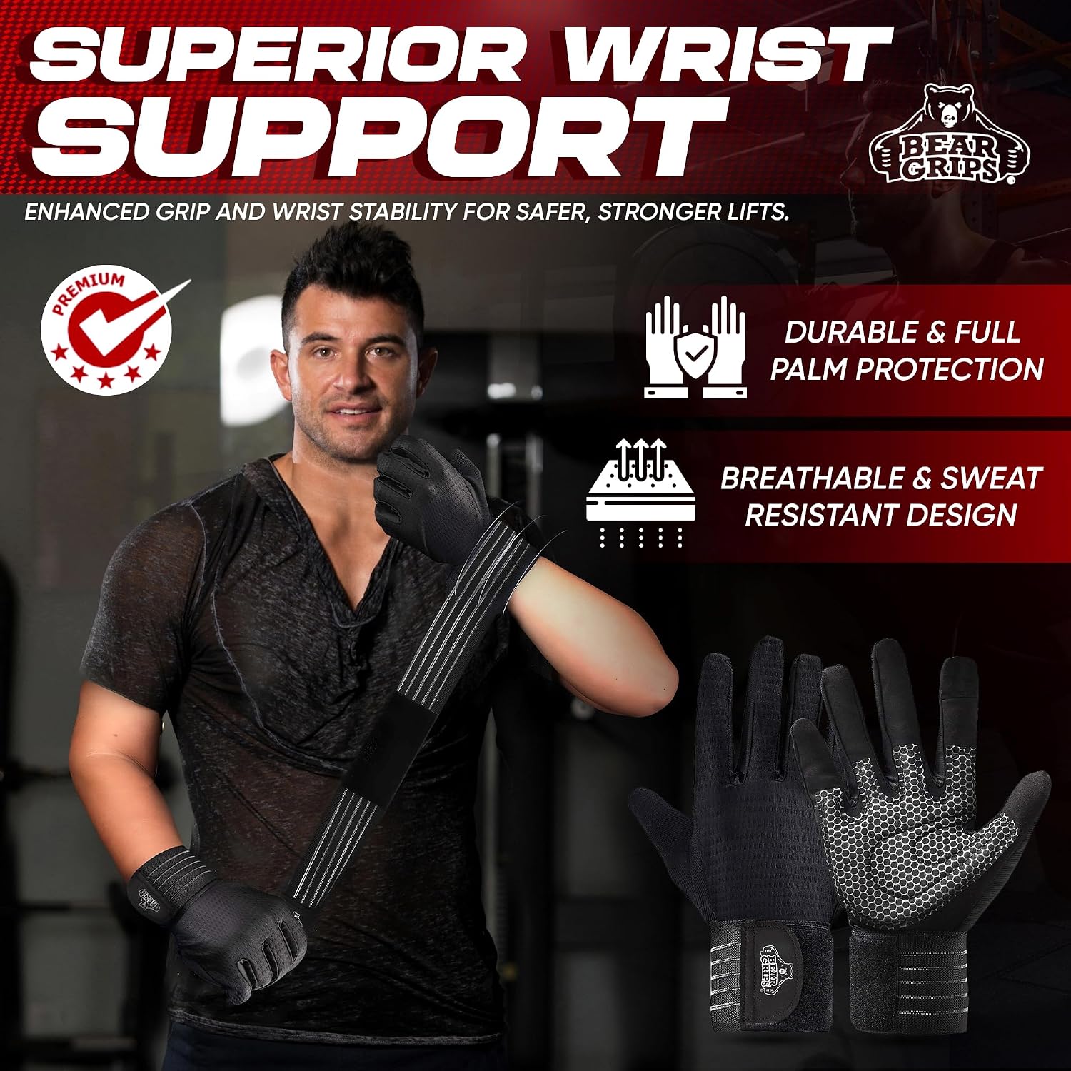Weight Lifting Gloves for Men & Women | Half Finger Lifting Gloves | Full Finger Workout Gloves for Men | No Finger