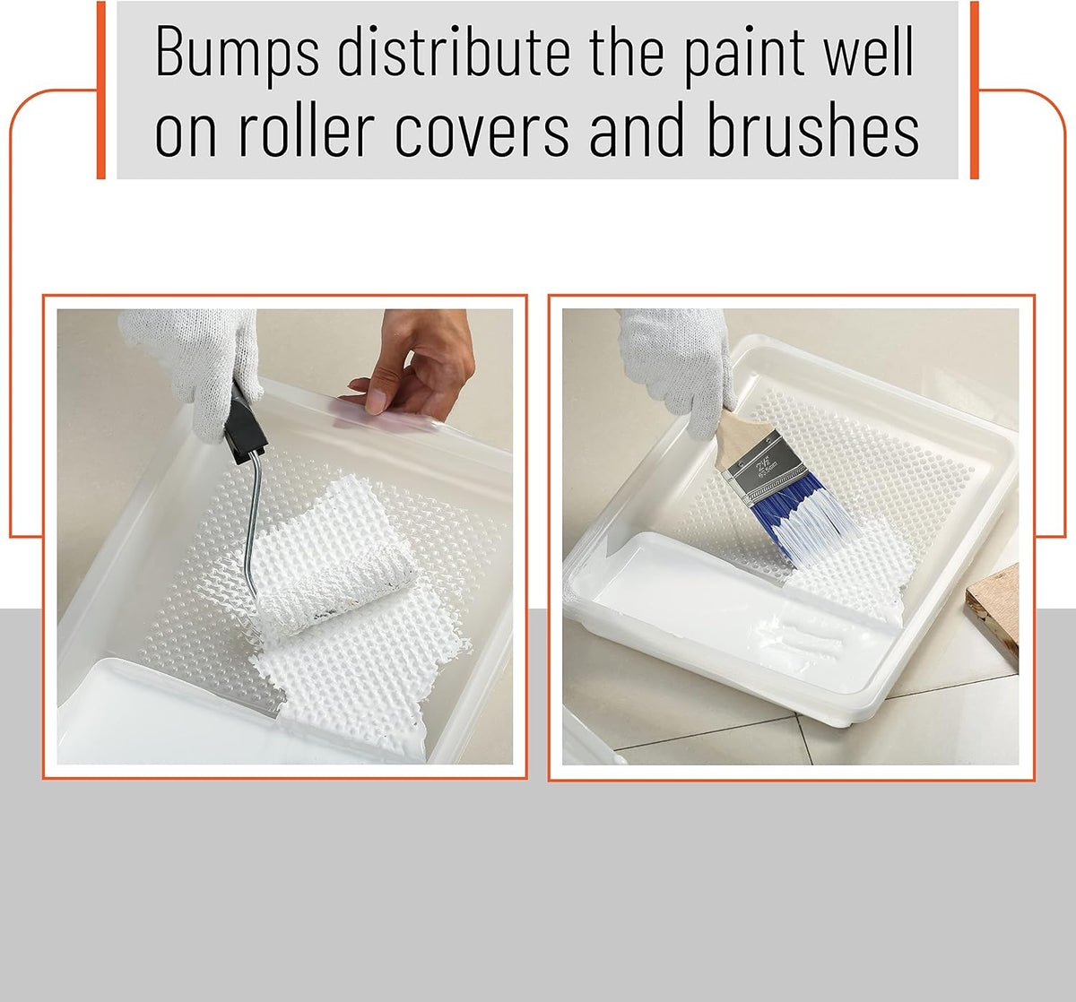 Paint Tray Liner, White Paint Pans Trays, Pan Liners, 9 Inch, 10 pcs