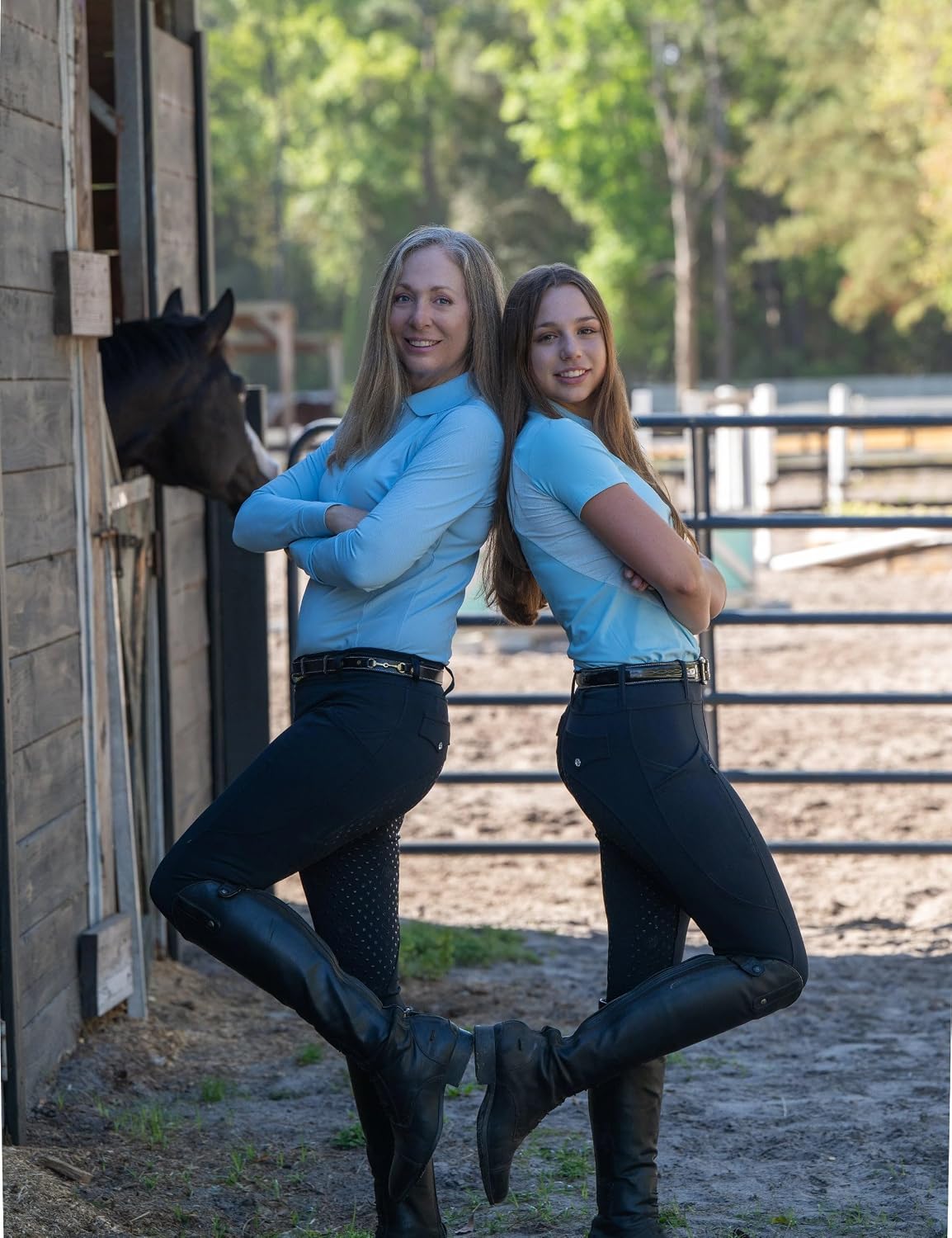 Women's Horse Riding Pants Full Seat Equestrian Breeches High Waist Horseback Riding Tights with Pockets