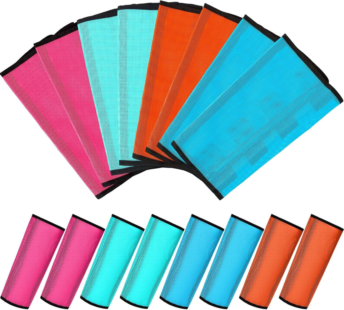 16 Pcs Mesh Fly Boot for Horse, Orange, Pink, Blue and Dutch Green
